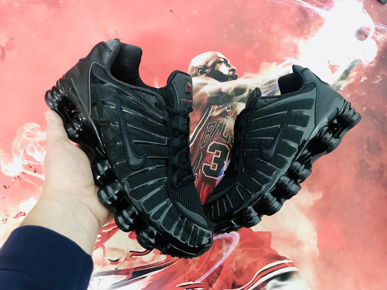 

Кроссовки Nike Shox TL Black Metallic Hematite 43, Черный