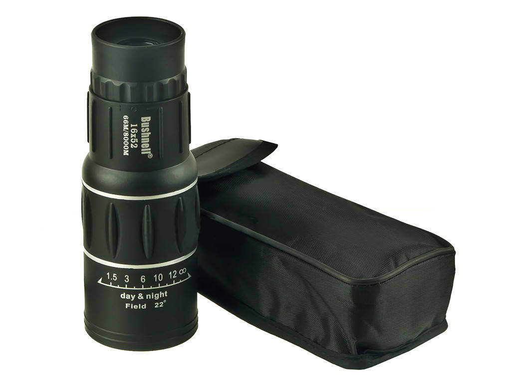 

Монокуляр BUSHNELL 16x52 с двойной фокусировкой + чехол, Черный