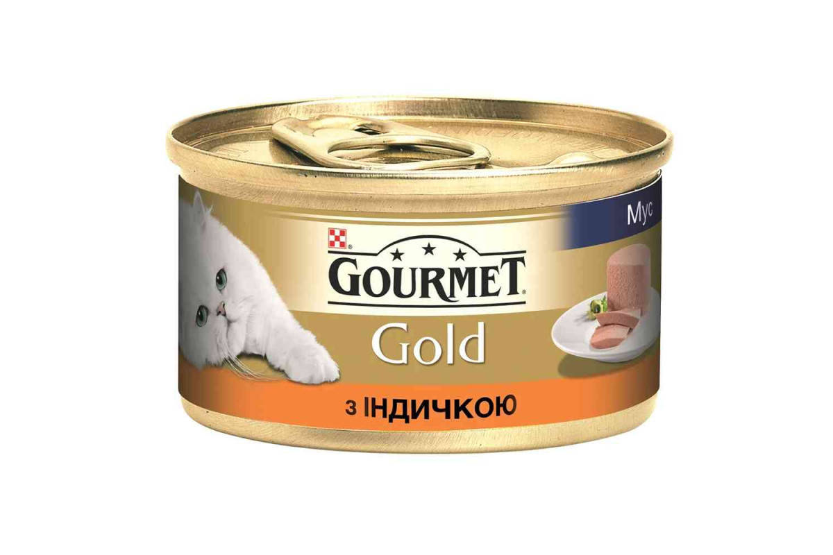 

Консервы для кошек Purina Gourmet Gold мусс с индейкой 85 г х 24 шт