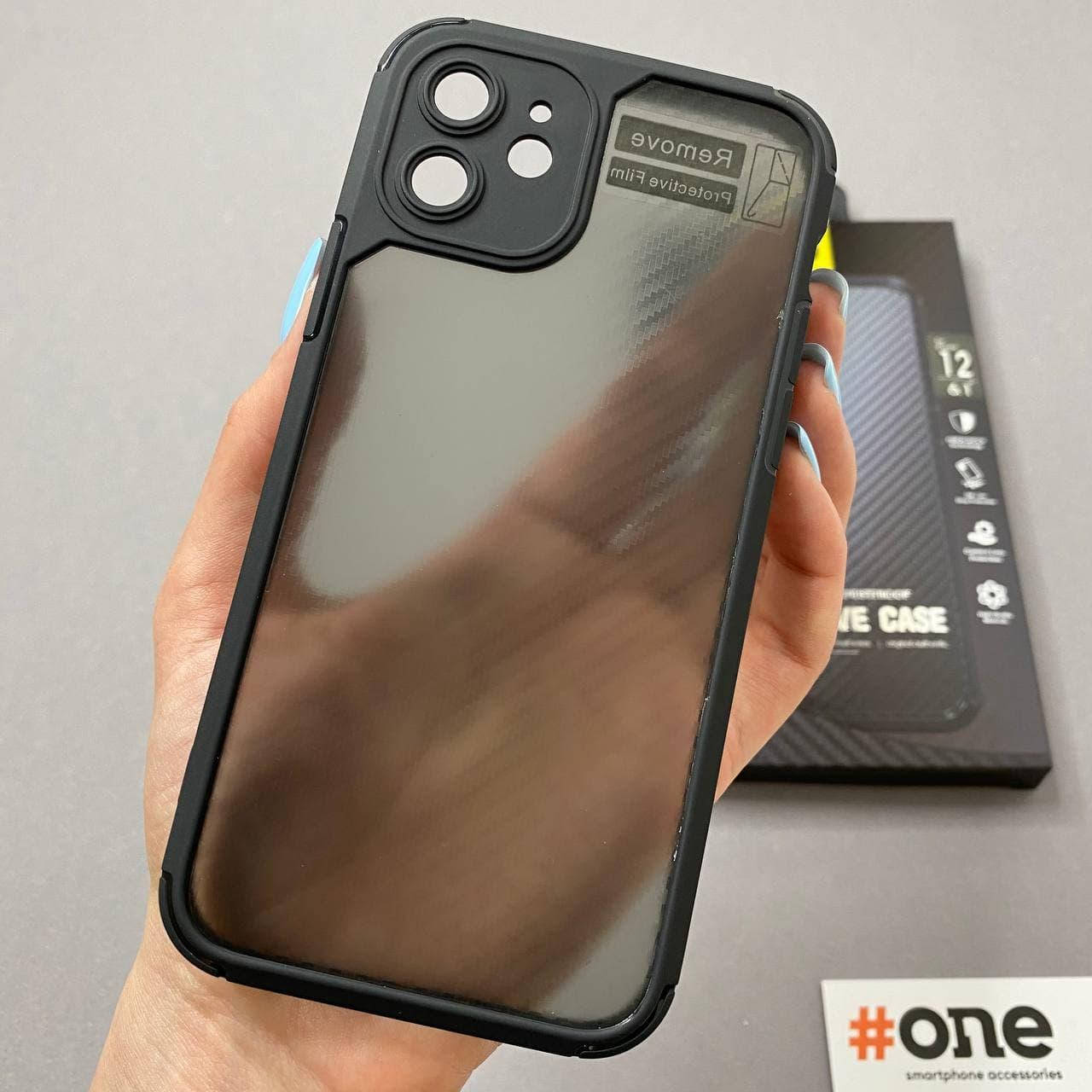 

Чехол для Apple iPhone 12 противоударный с защитой для камеры чехол на телефон айфон 12 черный CPC
