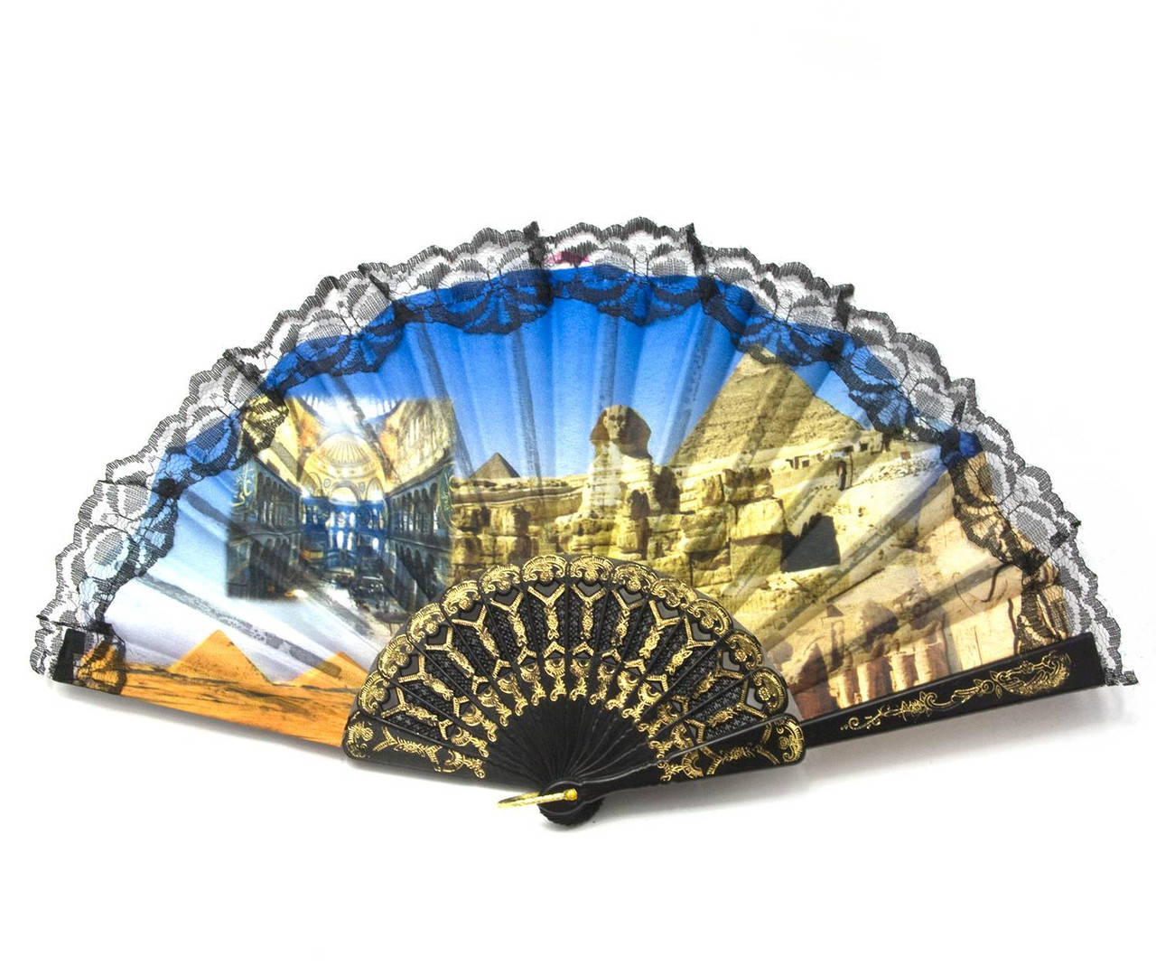 

Веер кружевной черный "Египет" 24см (24648A)