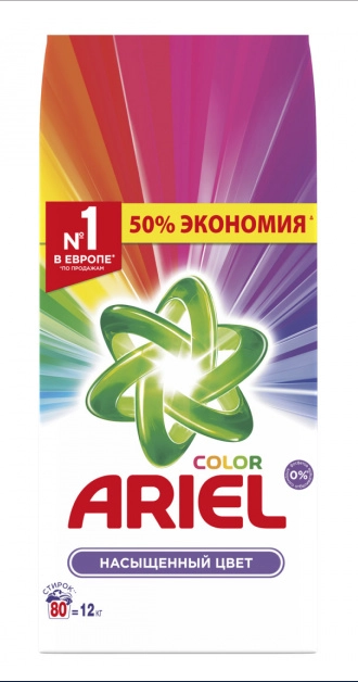 

Стиральный порошок Ariel Color, для цветного, 12 кг 80 стир