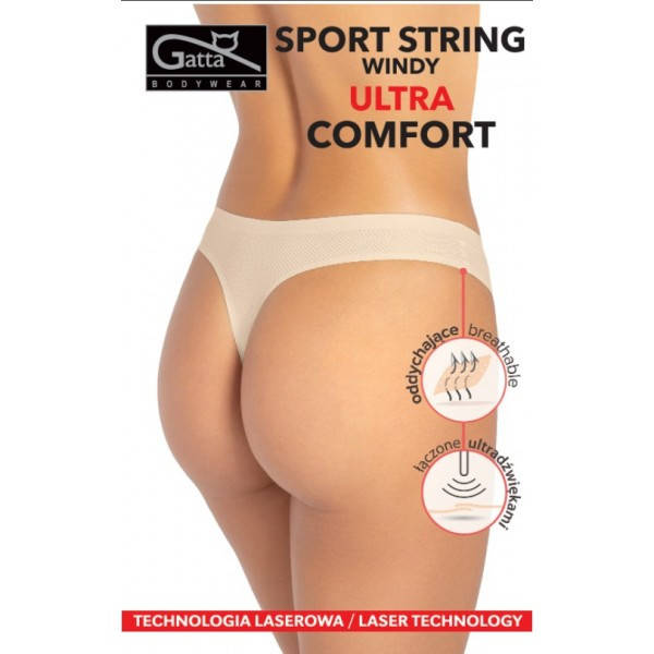

Женские трусики стринги бесшовные GATTA SPORT STRING WINDY ULTRA COMFORT L бежевый