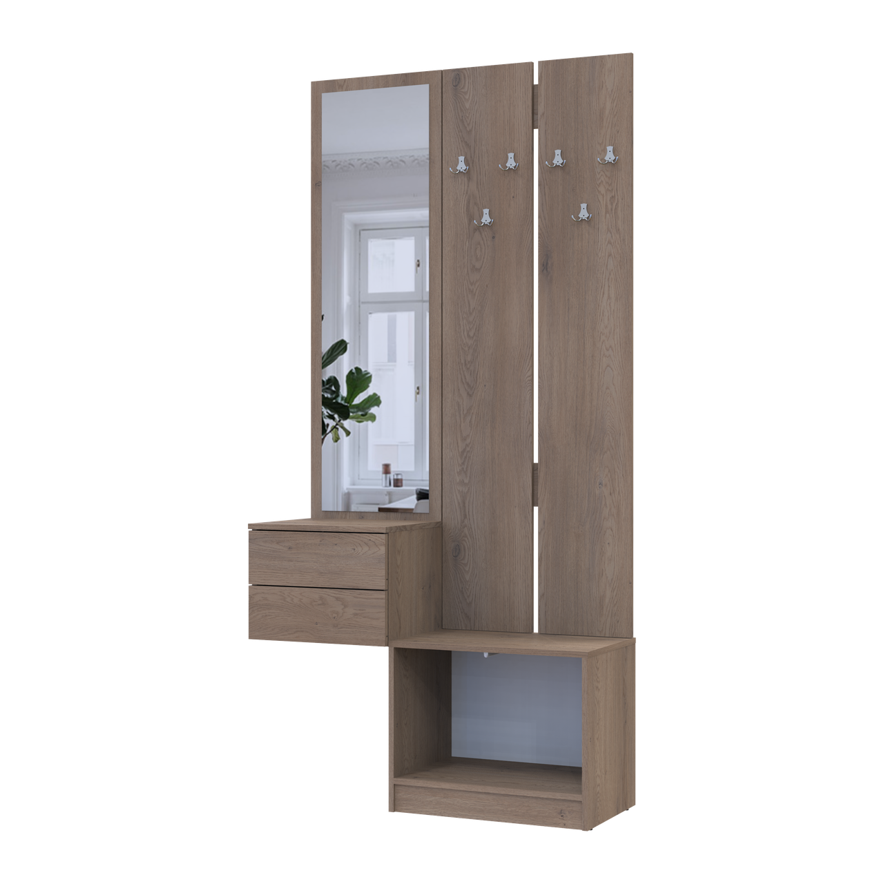 Передпокій Doros Сола 2+3 Канноло/Кашемір ДСП / дзеркало 105х40х215 (42005234) 3