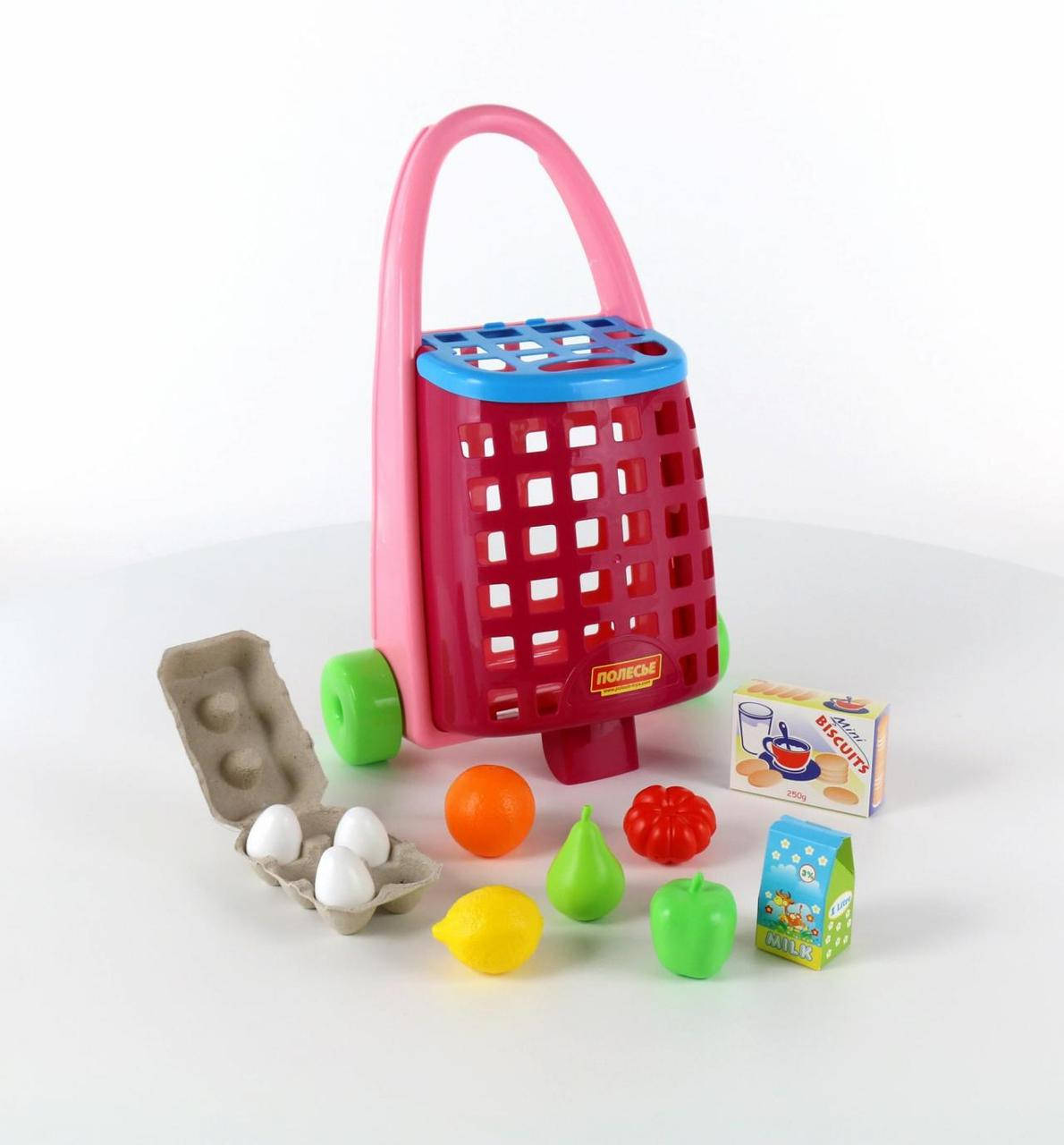 

Забавная тележка + набор продуктов, 11эл., Полесье, 67944