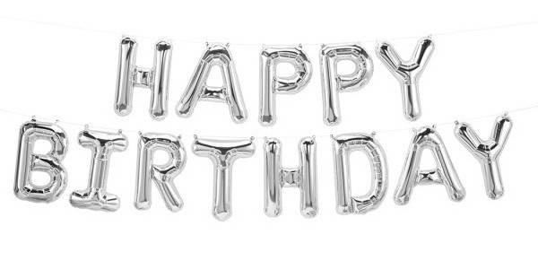 

Фольгований напис "Happy Birthday". Колір:Срiбло. Розмір:16 "(40см.), Серебристый