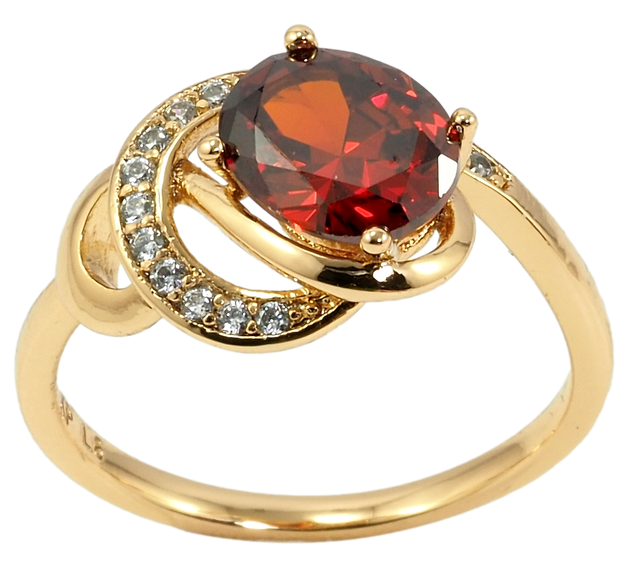 

Кольцо Xuping Позолота 18K "Орнамент с красным фианитом" р.16.5,17