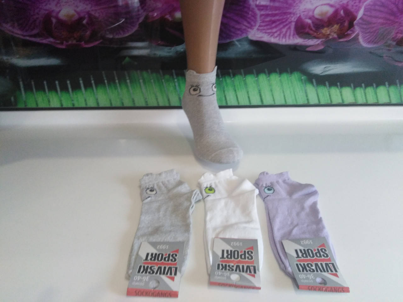 

Шкарпетки жіночі демісизонні спортивні демісизонні модель Добрі оченята