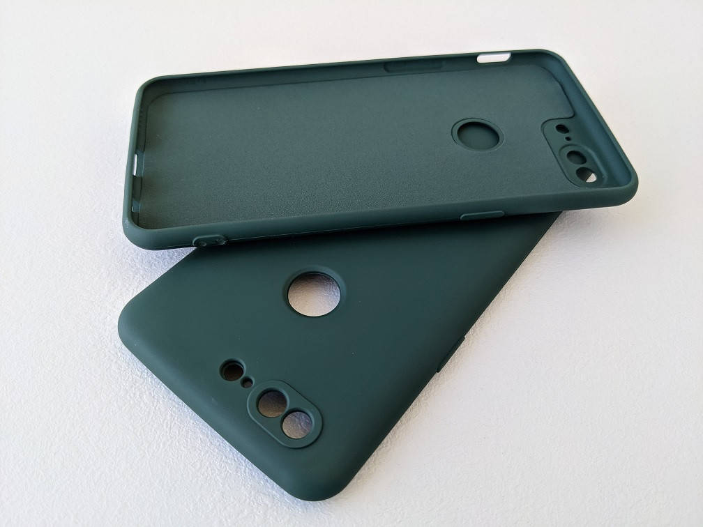 

Силиконовый чехол для OnePlus 5T Темно-зеленый микрофибра soft touch