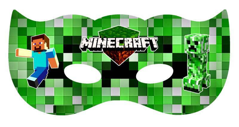 

Маска-очки на детский праздник Майнкрафт Minecraft