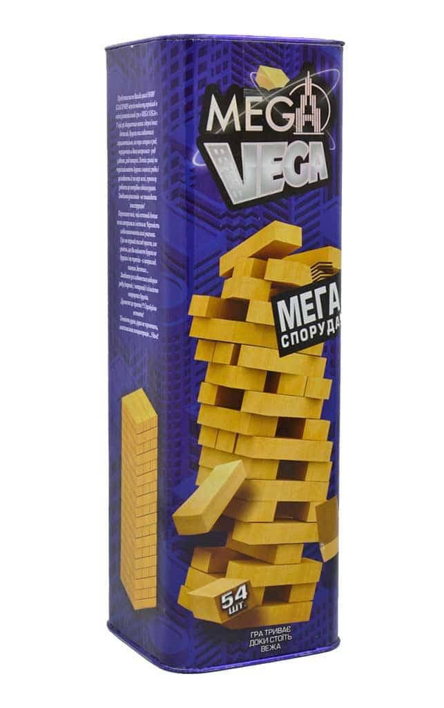 

Настольная игра Mega Vega (укр) Danko Toys G-MV-01U Мега Башня джанга деревянные бруски развивающая игра