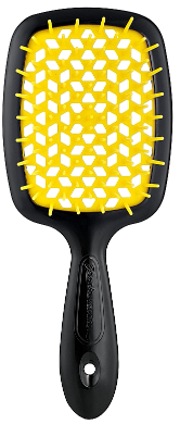 

Расческа Janeke1830 Superbrush The Original Italian оригинал Джанек черная с желтым