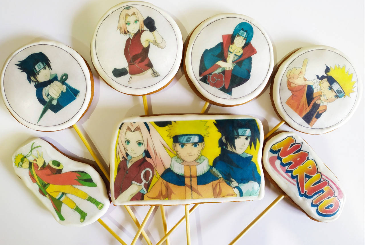 

Імбирні пряники-топпери на торт "Наруто" 2