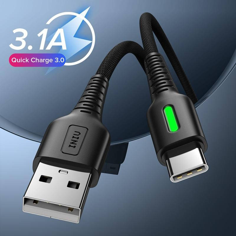 

Кабель для быстрой зарядки телефона смартфона USB - Type-C 1м. Зарядный провод шнур ЮСБ на Тайп Си ZIC343C, Черный