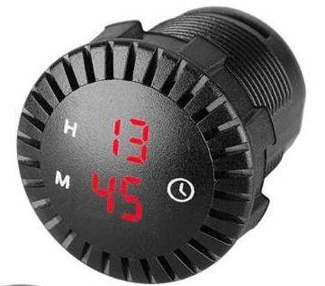 

Часы врезные круглые красные 12V