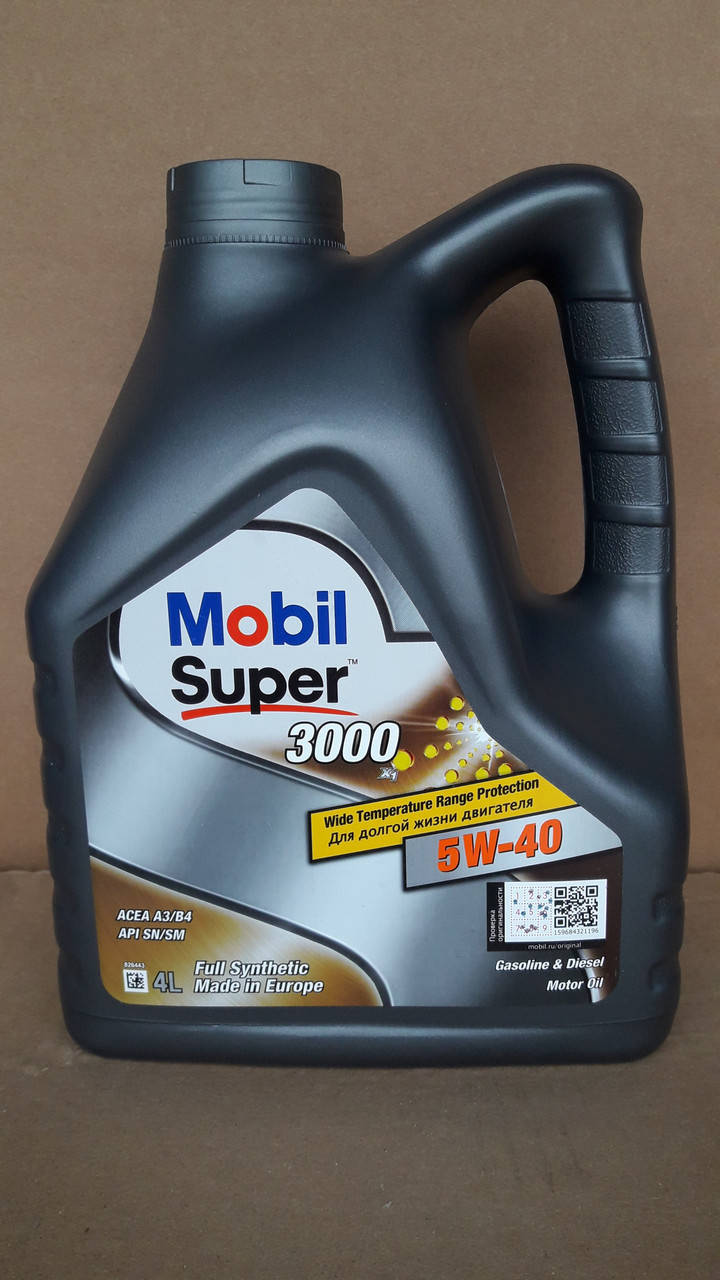 

Масло моторное синтетическое Mobil Мобил Super 3000 5w-40 (4 литра)
