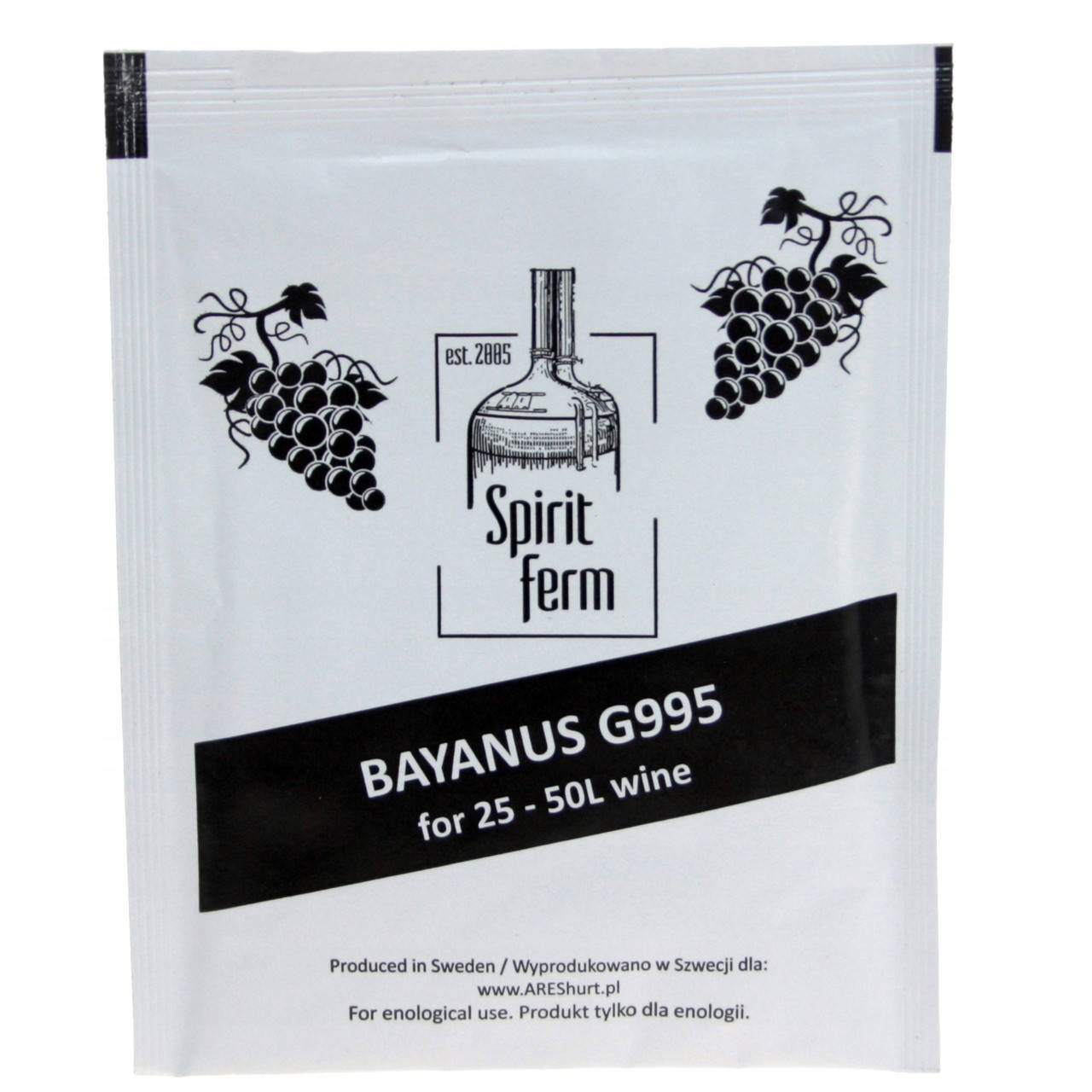 

Винные Дрожжи Spirit Ferm Bayanus G995 25-50L вина