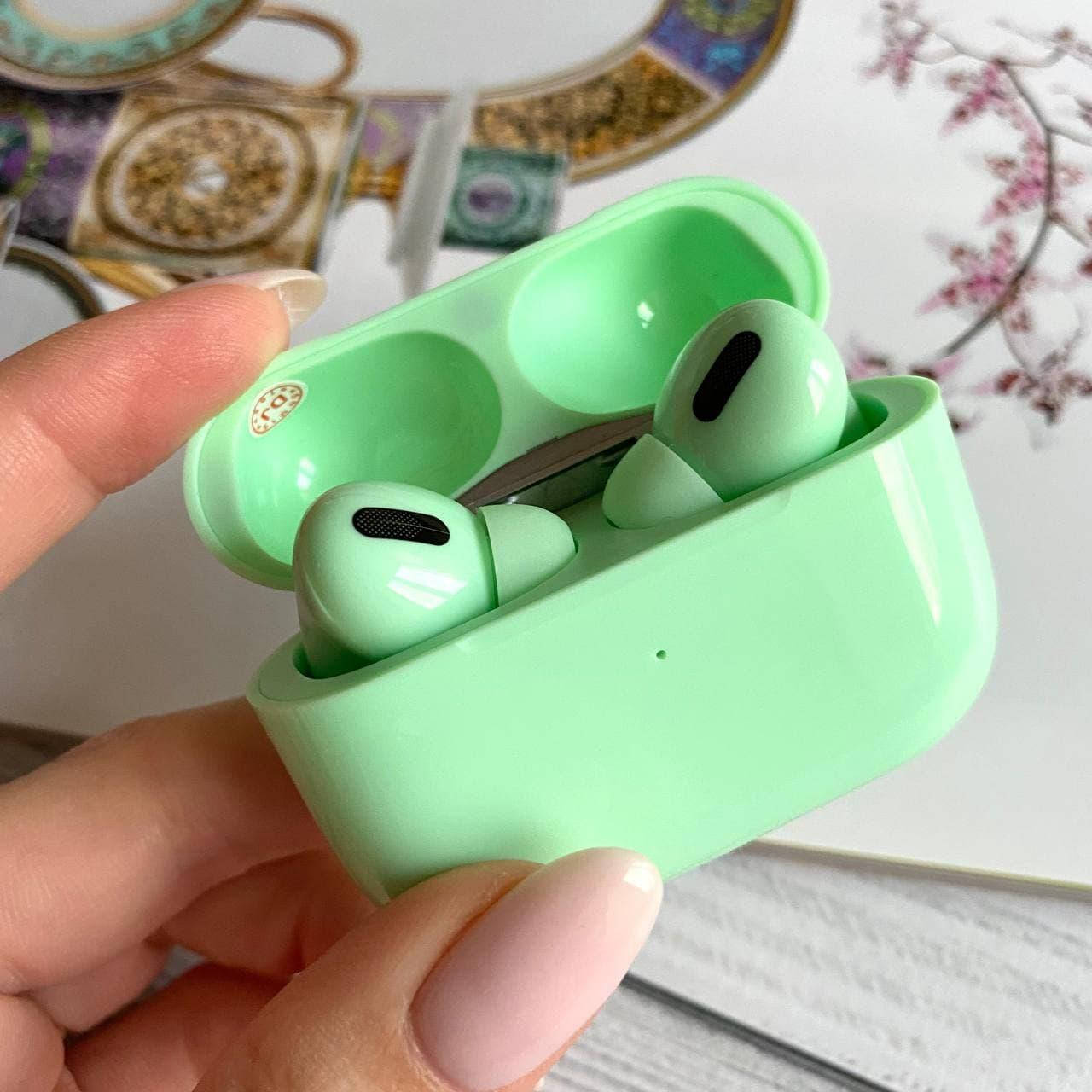 

Наушники беспроводные сенсорные в дизайне AirPods Pro, Macaron Air Pro салатовый, Зелёный