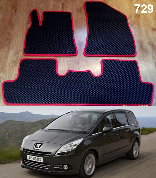 

Коврики ЕВА в салон Peugeot 5008 '09-16, Черный