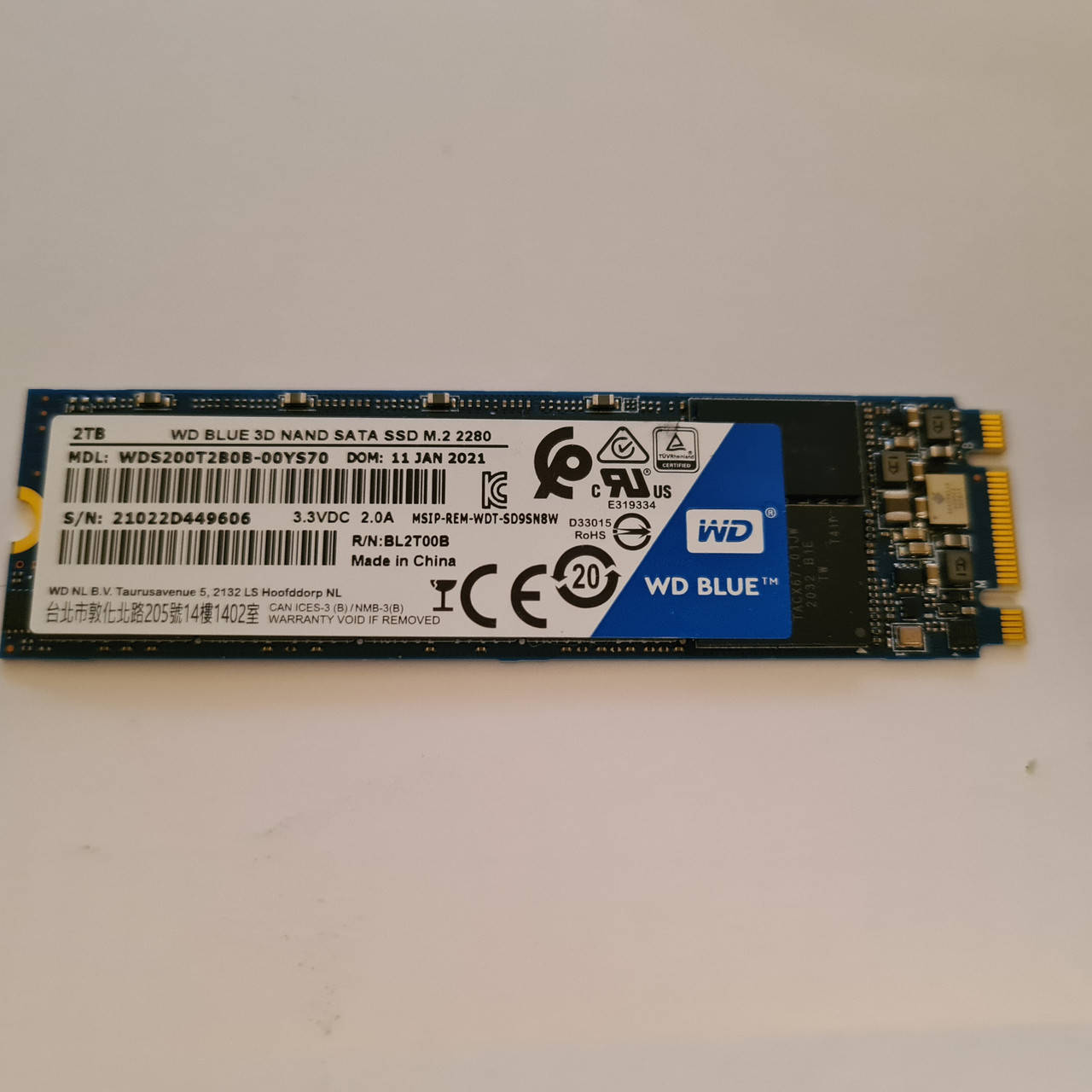 

WD SSD Blue 2 TB M.2 (WDS200T2B0B) НОВЫЙ