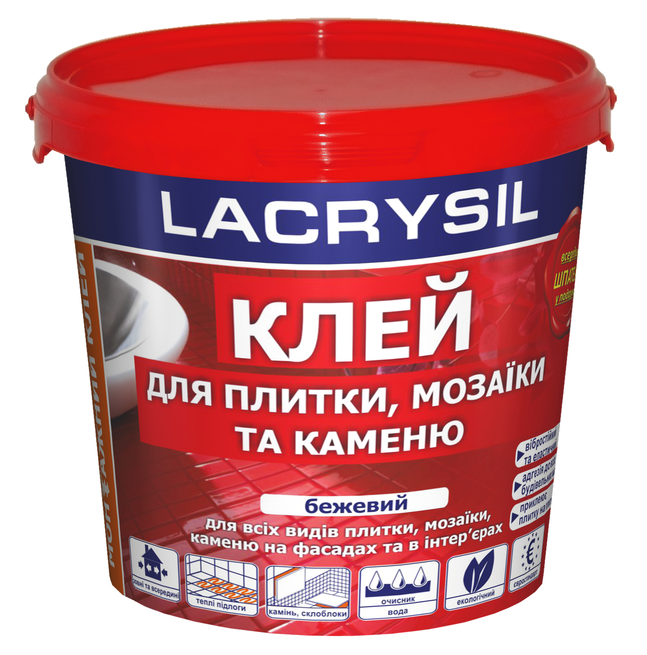 

Клей акриловый Lacrysil Для плитки и мозаики и камня бежевый 15 кг