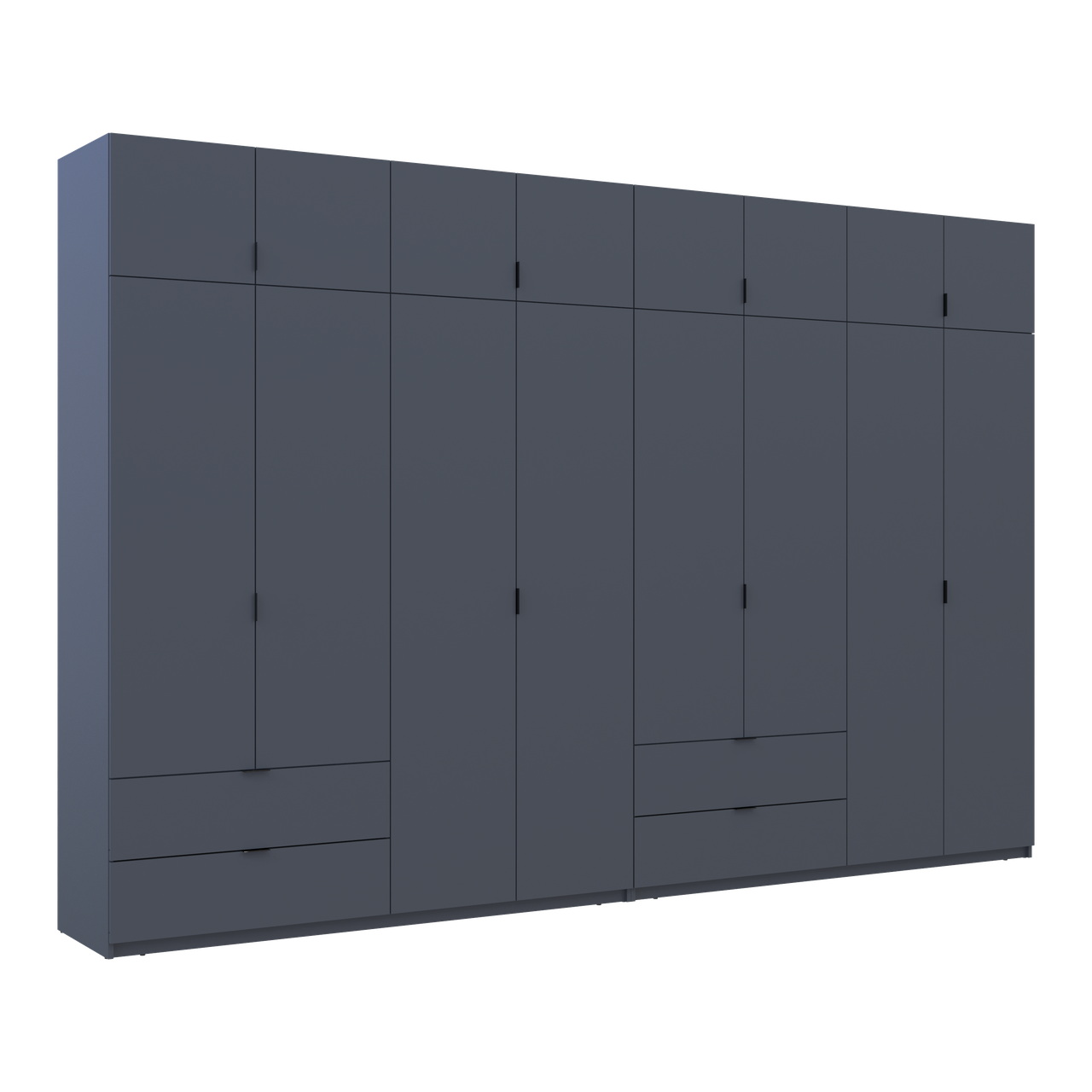 Розпашна Шафа для одягу Doros Лукас Графіт 4+4 ДСП 360х50х240 (42005145) 6