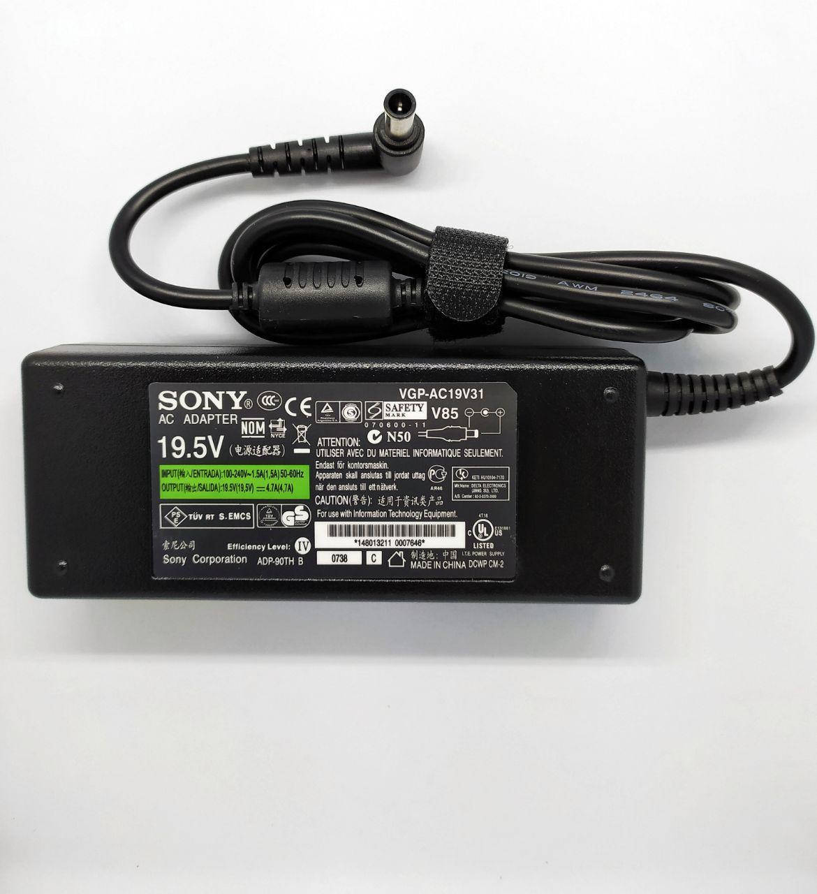 

Блок питания для ноутбука Sony 19.5V 4.7A 90W (DC 6.5*4.4)