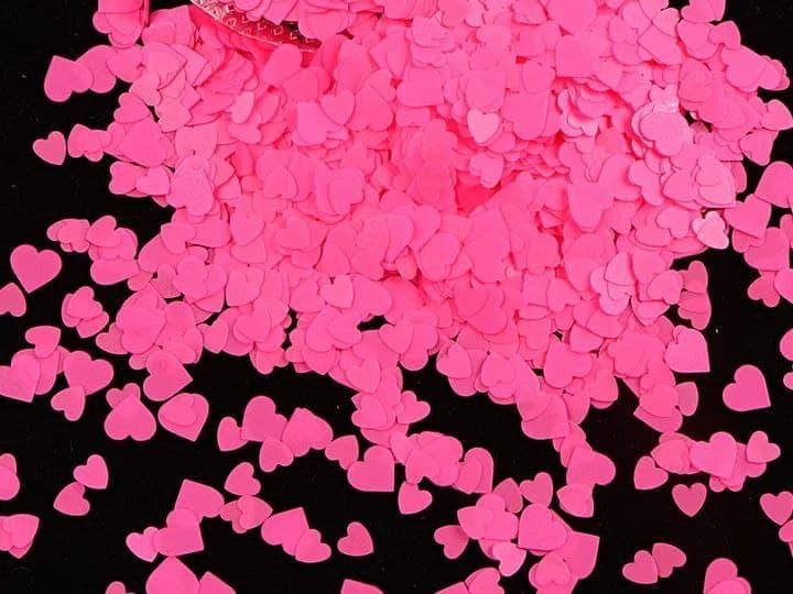 

Конфетти сердечки, ярко-розовые, Розовый