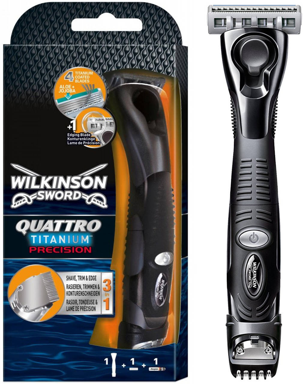 

Мужской станок Wilkinson Sword Schick Quattro Titanium Precision 1 картридж (1042)