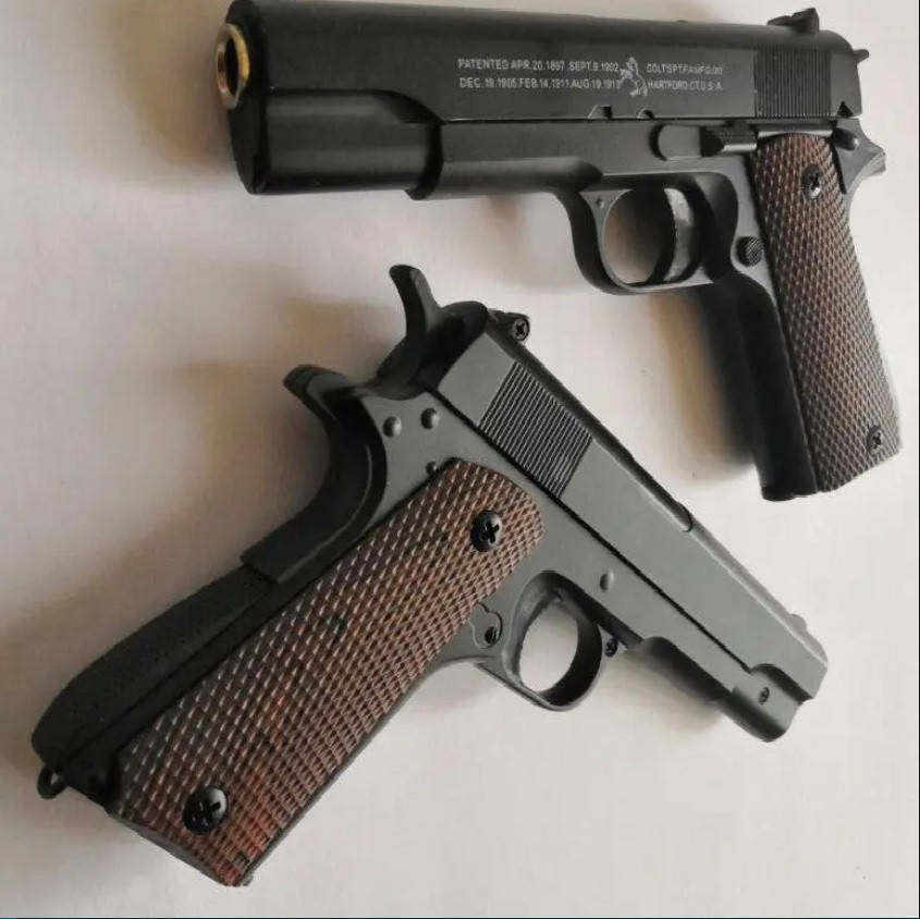 

Спринговый металлический пистолет Colt 1911 Кольт 1911, страйкбол, пистолеты на пульках, Черный
