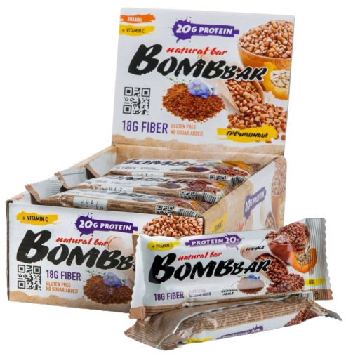 

Протеиновый батончик Bombbar Гречишный (60 грамм)