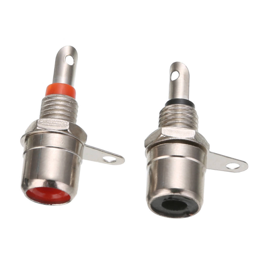 

Гнездо RCA монтаж. металл NICKEL (красный и черный