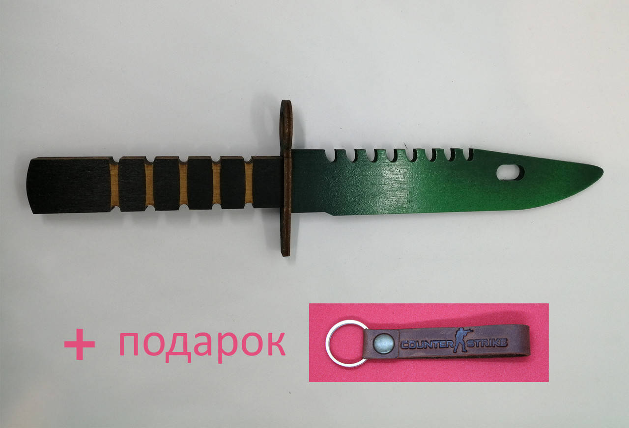 

Нож M9 штык нож зеленый Деревянный, CS GO, Зелёный