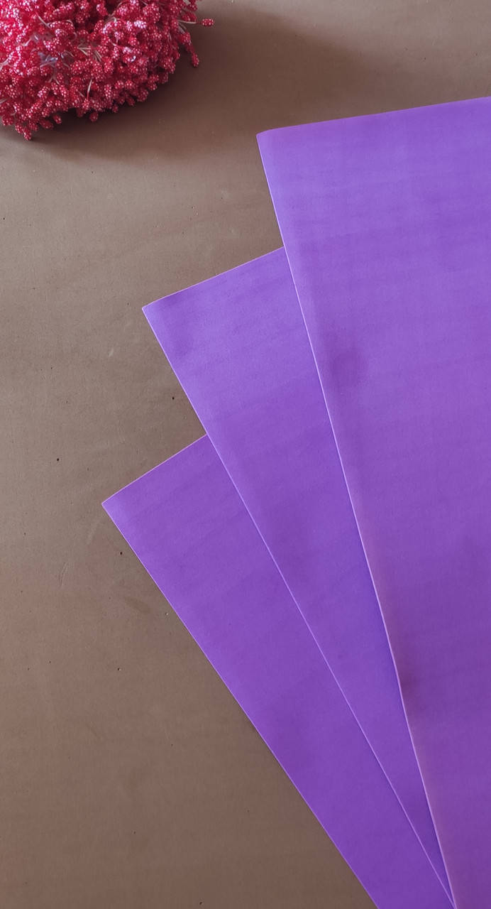 

Фоамиран EVA , толщина 1 мм , размер 50*50 см , цвет тёмно лиловый