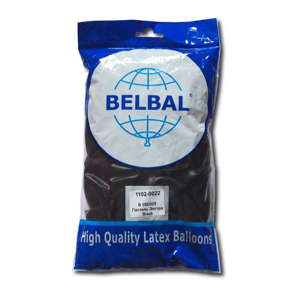 

Воздушные шары Belbal металлик 12"(30 см) черный 50 шт