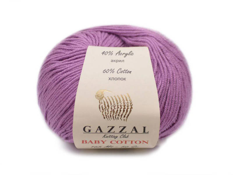 

Gazzal Baby Cotton, лиловый №3414, Сиреневый