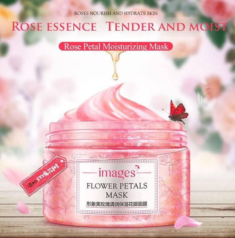 

Маска для лица гелевая с лепестками роз IMAGES Flower Petals Mask Rose 120г