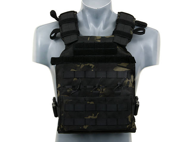 

Штурмовой Plate Carrier (плитоноска) с имитацией пластин - Multicam Black [8FIELDS] (для страйкбола)