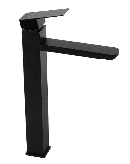 

F10802-62 Смеситель для умывальника однорычажный нерж,корпгайка Ø35 черный FRAP 1/10