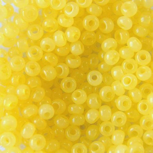 

Бисер Preciosa 10/0 цв. 02281, Алебастр Цветной DA, Желтый, Круглый