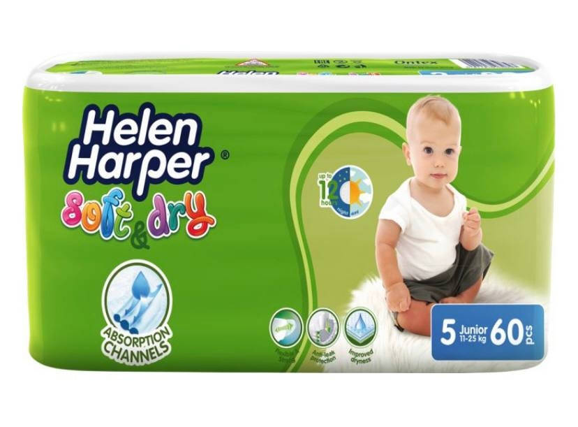 

Підгузники дитячі Helen Harper Soft&Dry 5 (11-25кг) 60шт Junior