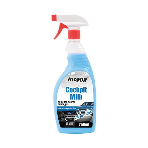 

Полироль пластика Winso Cockpit Milk Intense New Car молочко 750 мл. Полироль торпеды Винсо Новое авто, Голубой