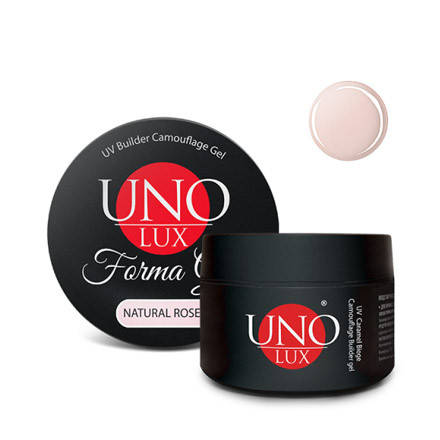 

Моделирующий трехфазный гель для наращивания и моделирования ногтей UNO LUX, 15 мл. Natural Rose