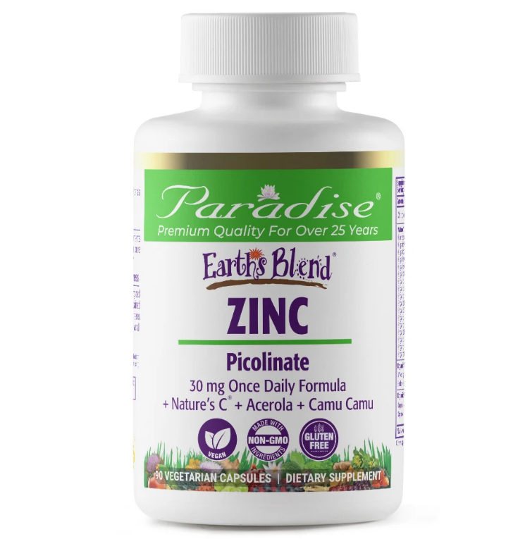 

Цинк Пиколинат (Zinc Picolinate) Paradise Herbs 30 мг, 90 капсул