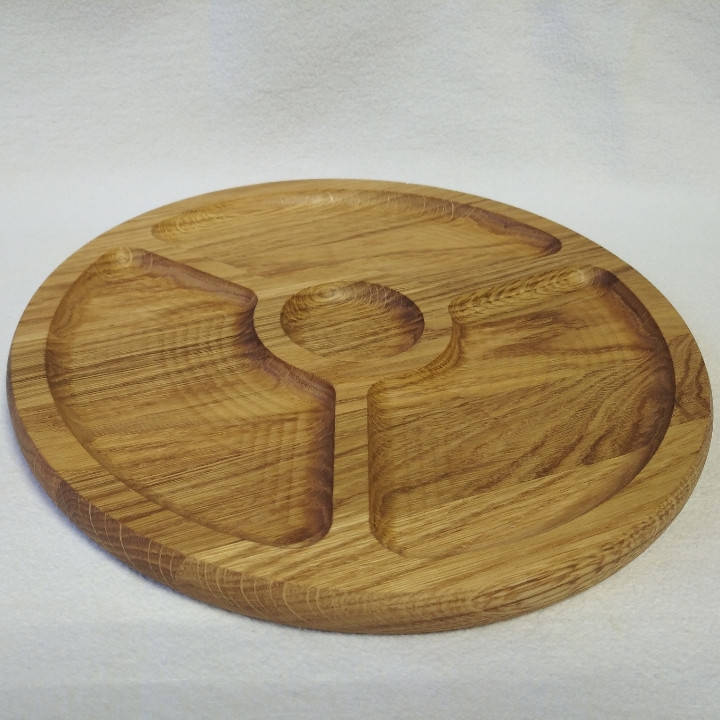 

Менажниця, дерев'яний піднос, дуб. двохстороння.