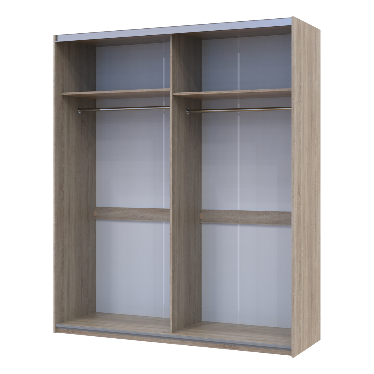 Шафа купе Doros L-Caiser Дуб сонома вставки Білий 2 ДСП 180х60х213 (65789455) 4