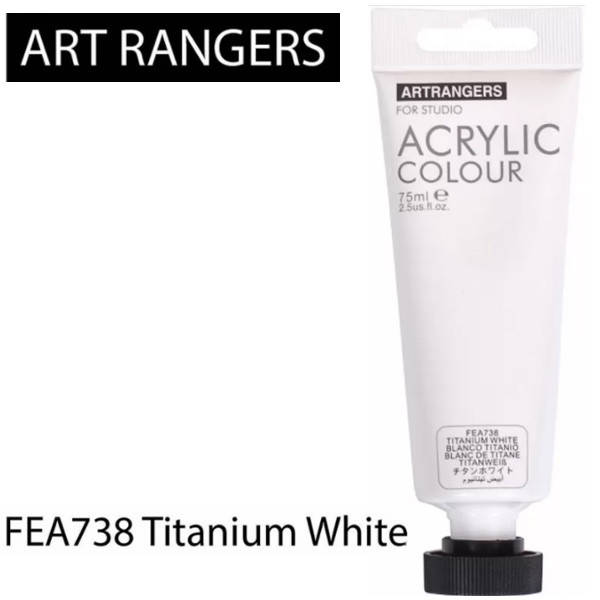 

Акриловая краска "Titanium White" пласт тюбик,75мл, FEA738, Белый