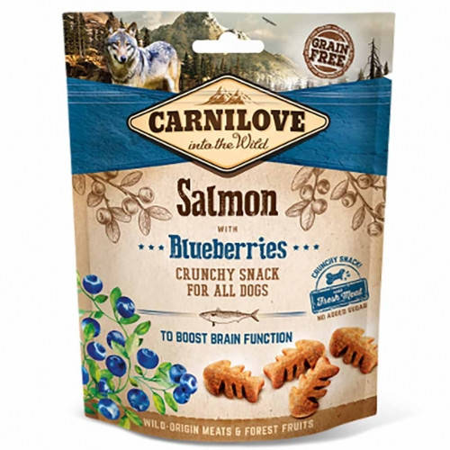 

Лакомство Carnilove Dog Crunchy Snack лосось,черника д/собак, 200g