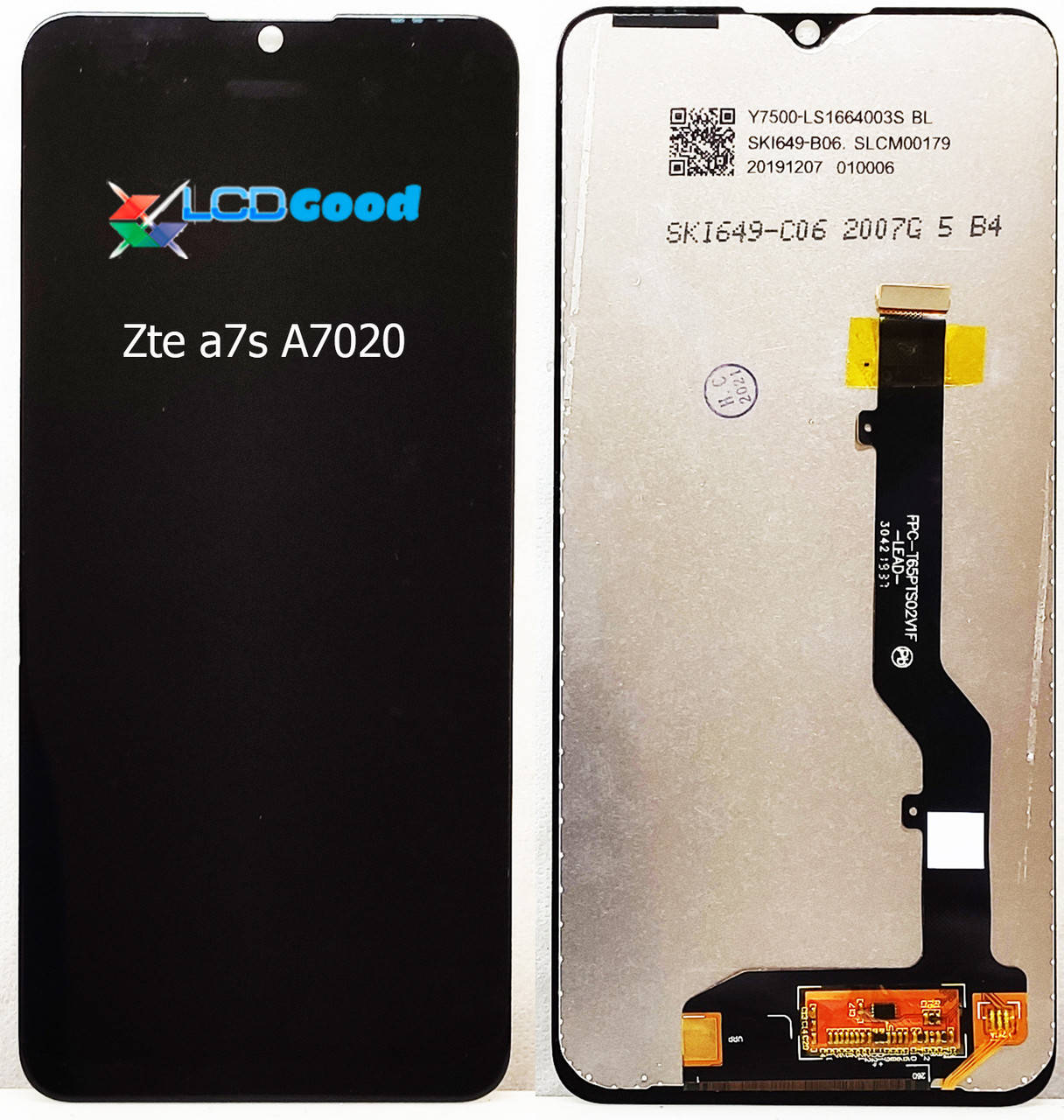 

Модуль ( дисплей + сенсор ) ZTE Blade A7s 2020 a7020 оригінал Чорний, Черный