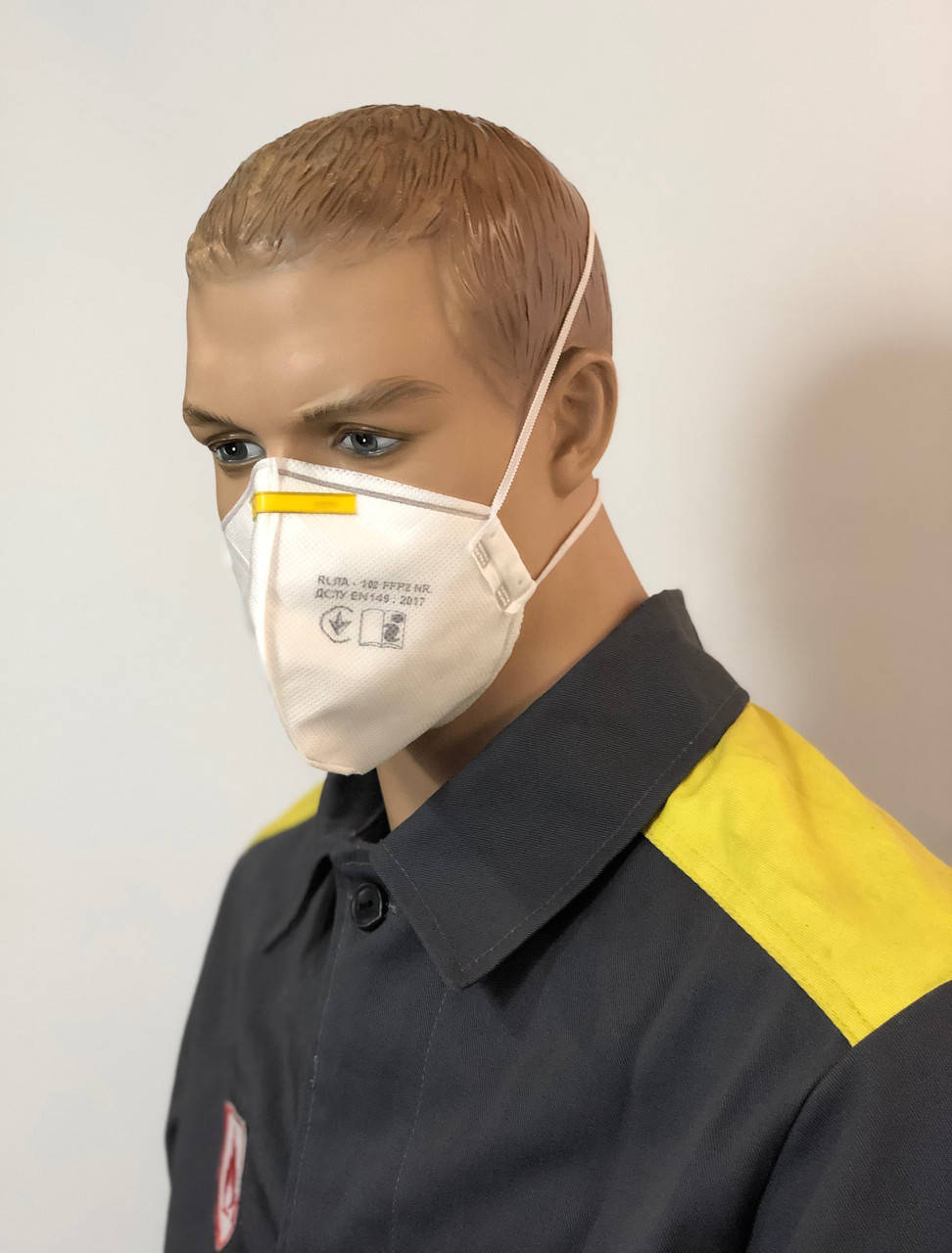 

Маска респиратор защитная без клапана FFP2, Полумаска фильтрующая Ruta 102, Респиратор противоаэрозольный Рута, Белый